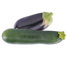 Aubergine of courgette